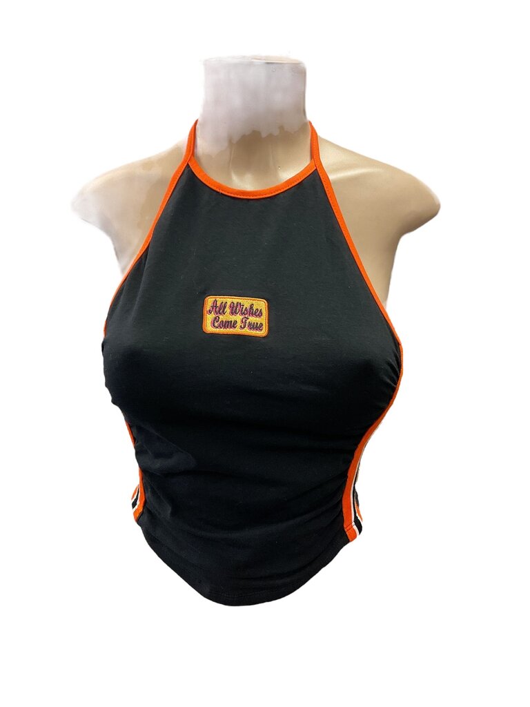 MOW(m) all wishes come true black halter top