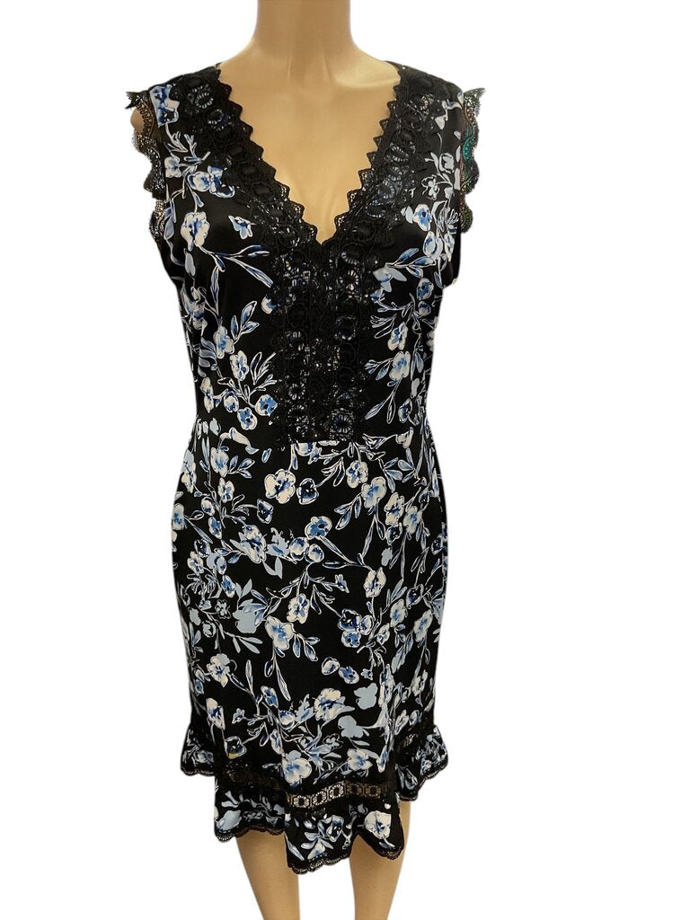 Karl lagerfeld blue floral print dress