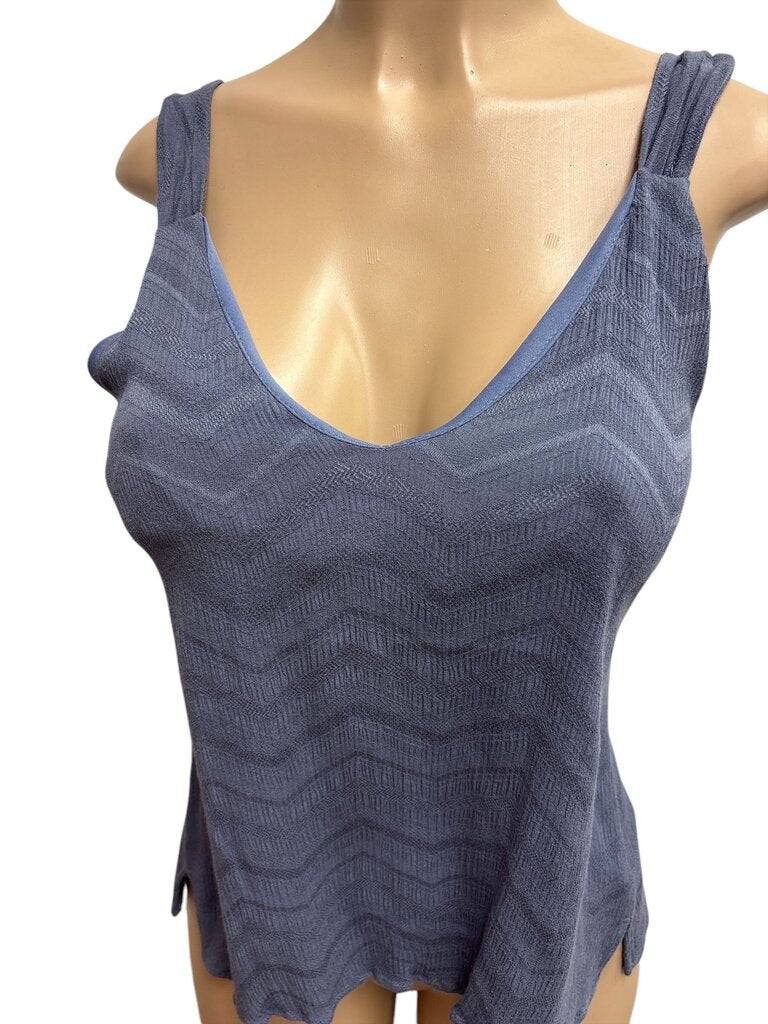 Lost and wander blue tie back shirt