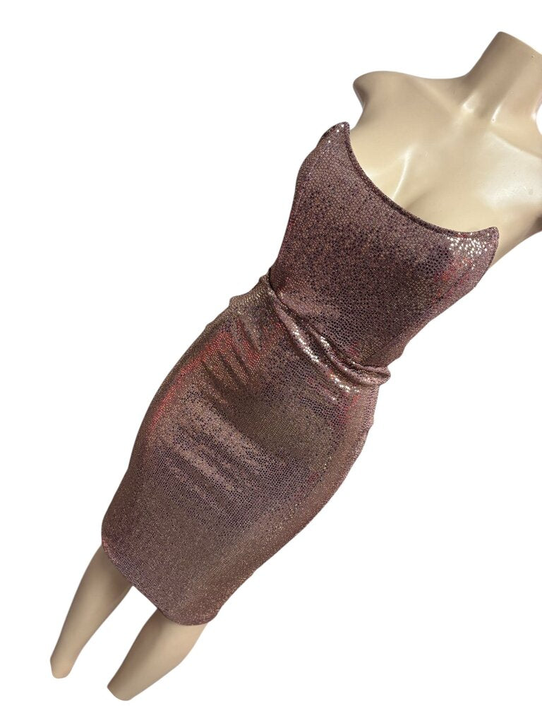 Fashion Nova Brown corset sparkle dress