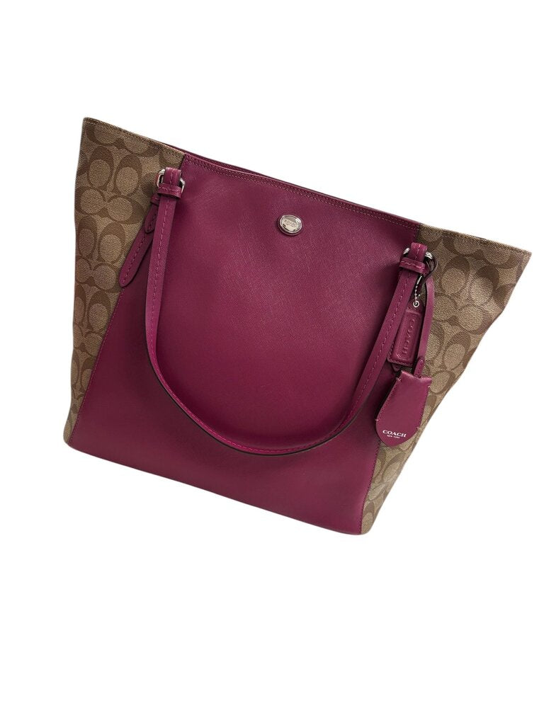 Coach PVC Saffron Tote Fuchsia