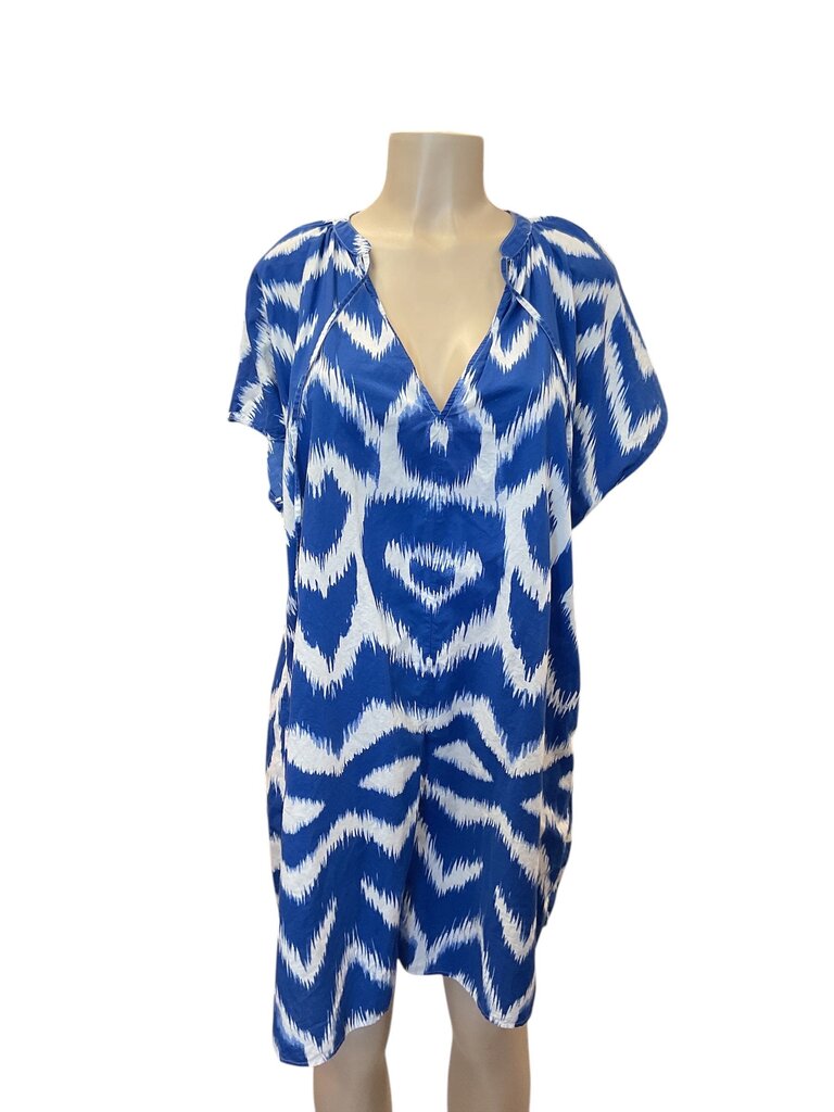 H and M Blue Printed Dress (Large)