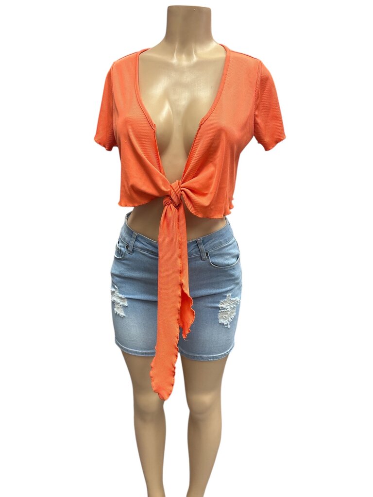 MOW Orange (Large) Wrap Blouse