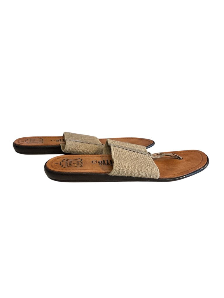 Callisto of California Tan Thong Sandal (8)