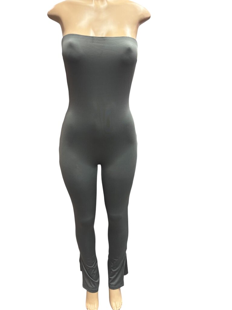 Princess polly gray strapless jumpsuit