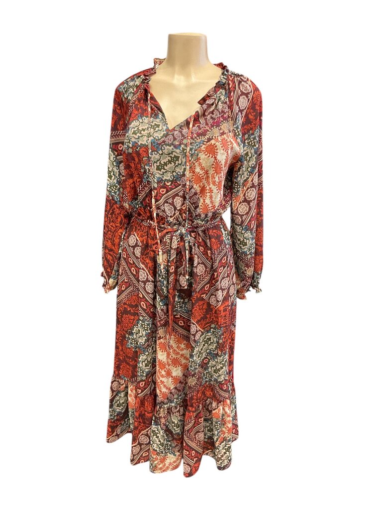 Emma & Michelle Red Printed Dress (Med))