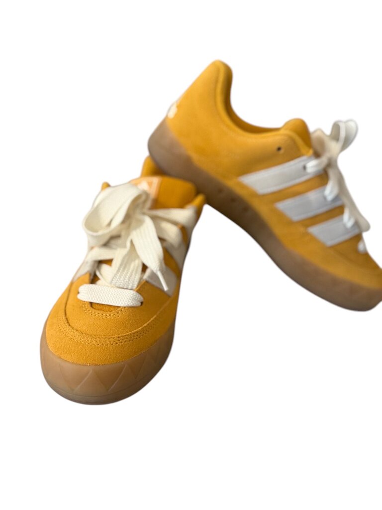 Adidas yellow suede sneakers