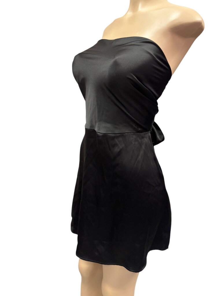Forever 21 Black halter satin mini dress