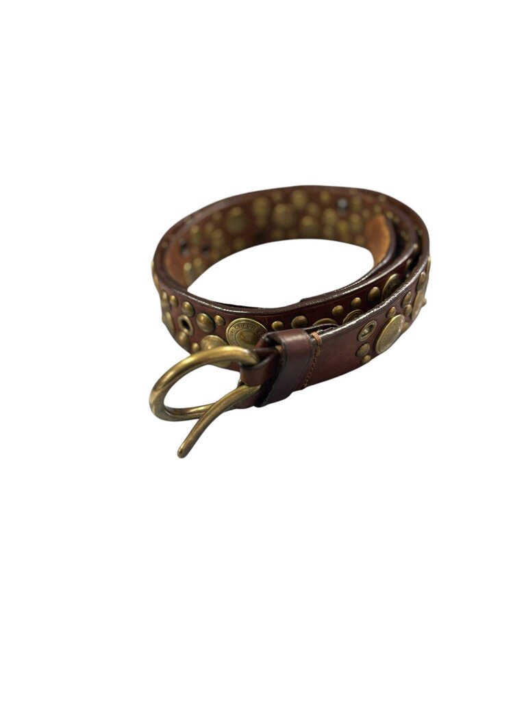 Coach Brown Studded Belt