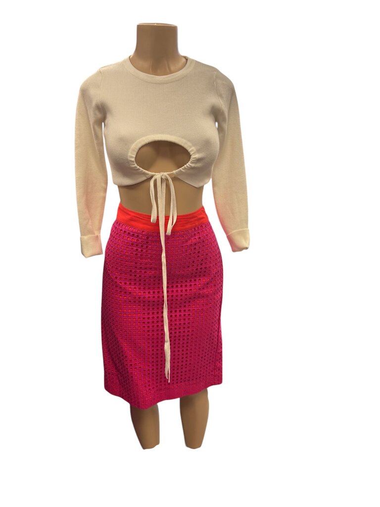 Princess Polly White Cropped Sweater (XS/S)
