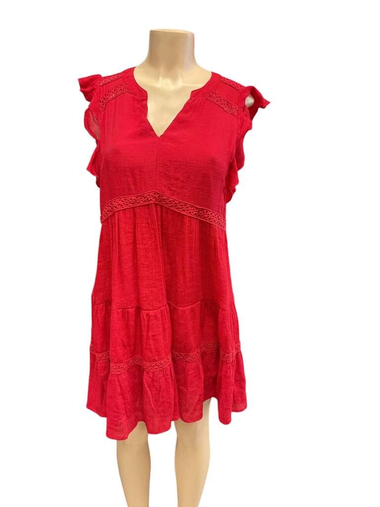 Indigo Rose Red Blouse Dress (Med)