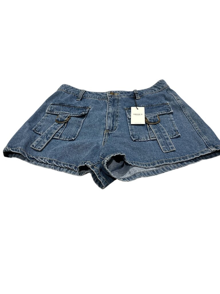 Forever 21 Denim Buckle Shorts (28)