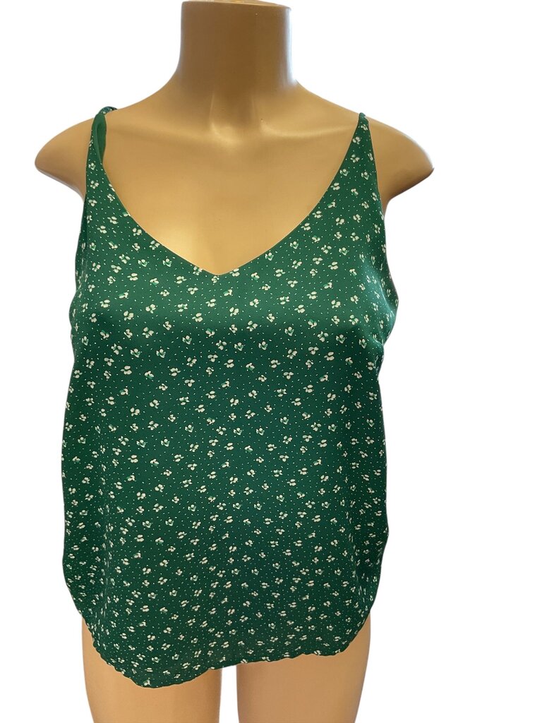 Banana Republic green floral tank blouse