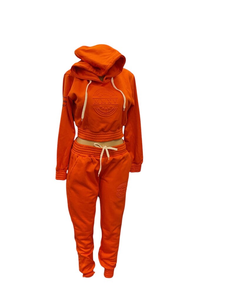 Huddle Orange Sweatpants Set (Large)**