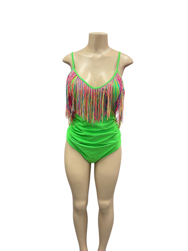 MOW (Large) Green Fringe Bathing Suit