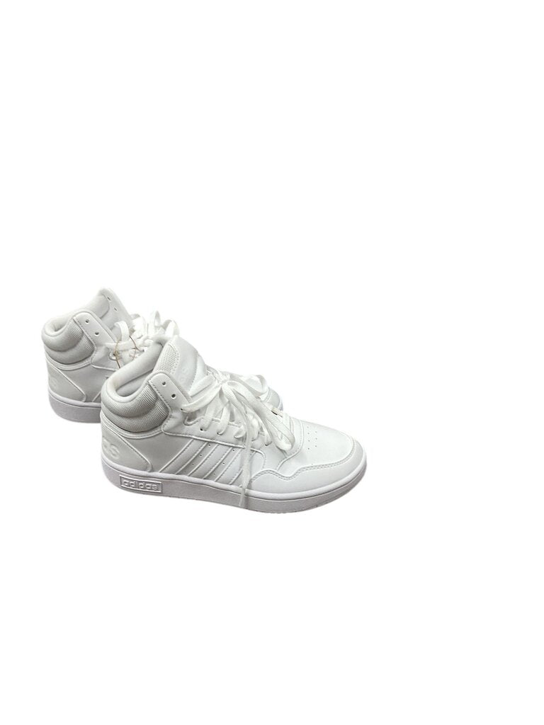 Adidas all white hightop sneakers