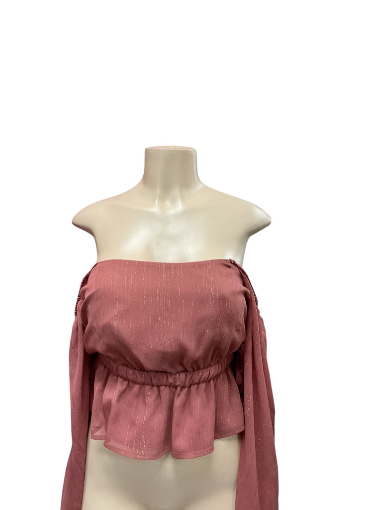 Wayf (Small) Coral Open Back Blouse
