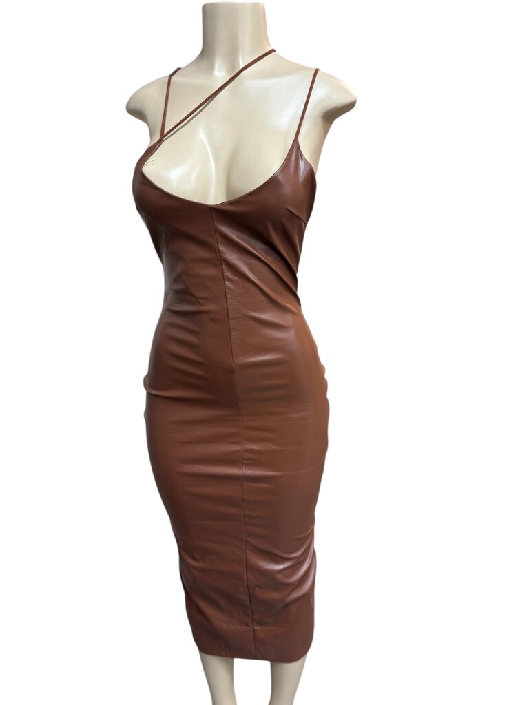 Brown Pleather Dress