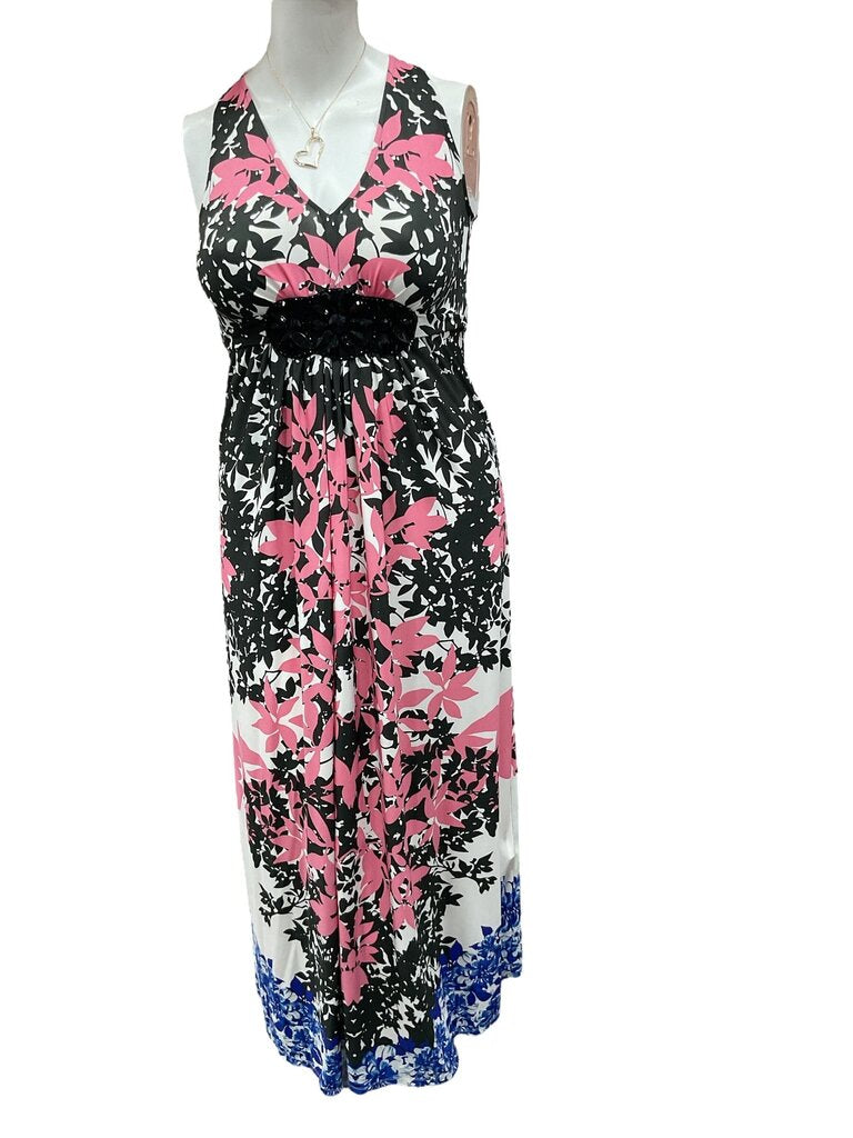 ECI (12) New York Black/Pink/White Long Dress