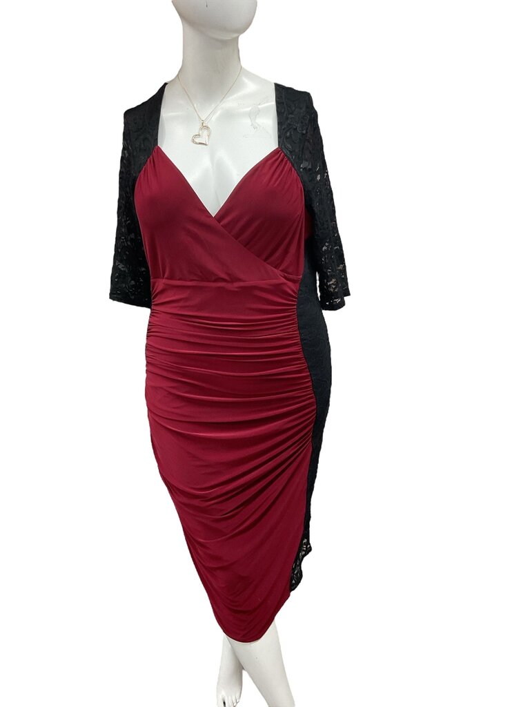 Kiyonna (2) Red/Black Fitted Dress