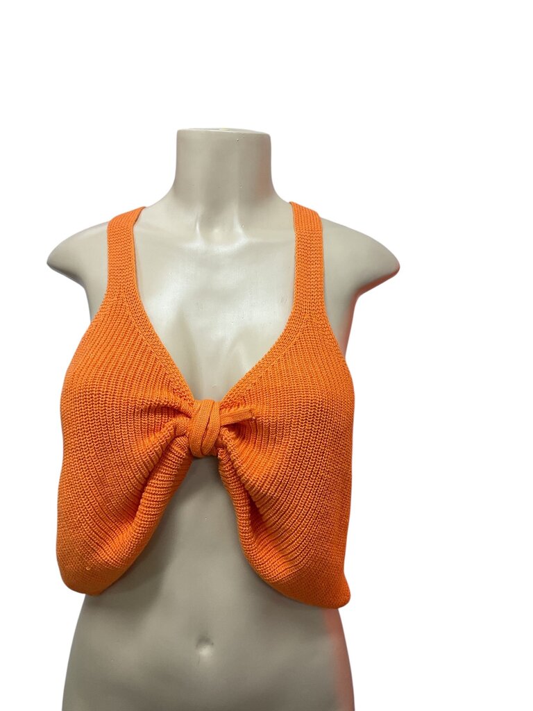 Jolie and joy orange knot tank top