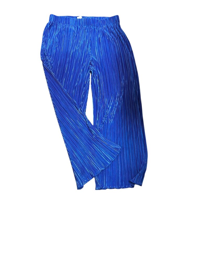 MOW curve blue flare leg palazzo pants