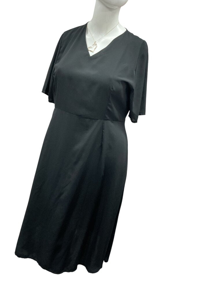 Black (2XL) Long Cotton Dress