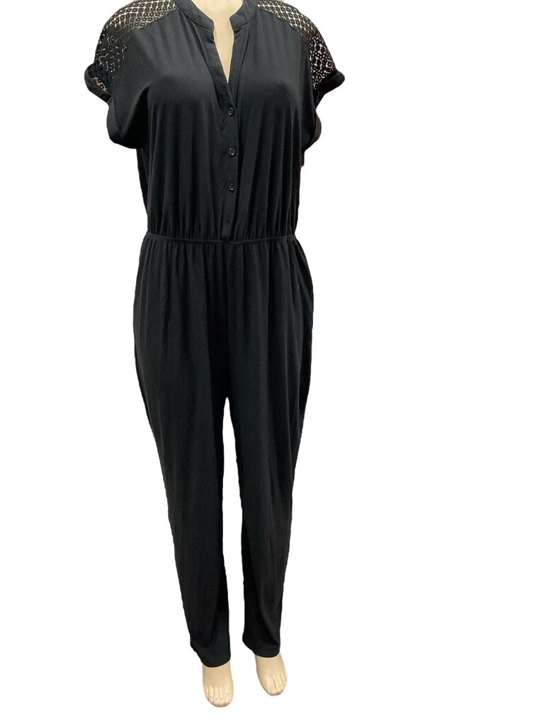 No (xl-15/17) Black Pants Jumpsuit