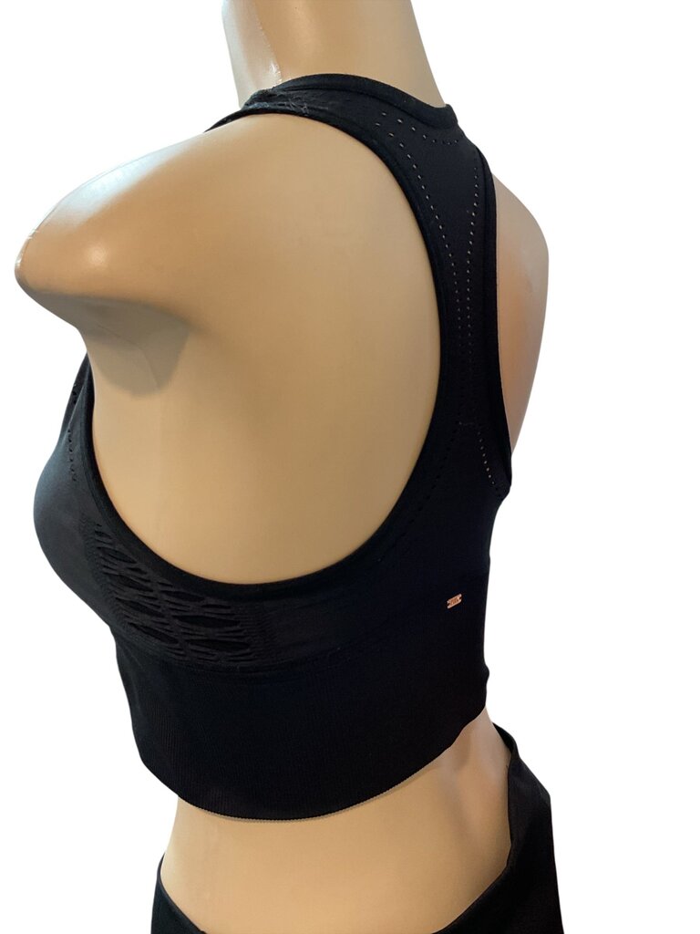 PINK (Med) Sport Black Athletic Bra