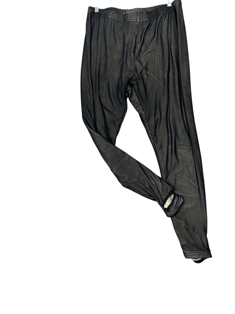 Black (2xl) Sheer Legged Leggings