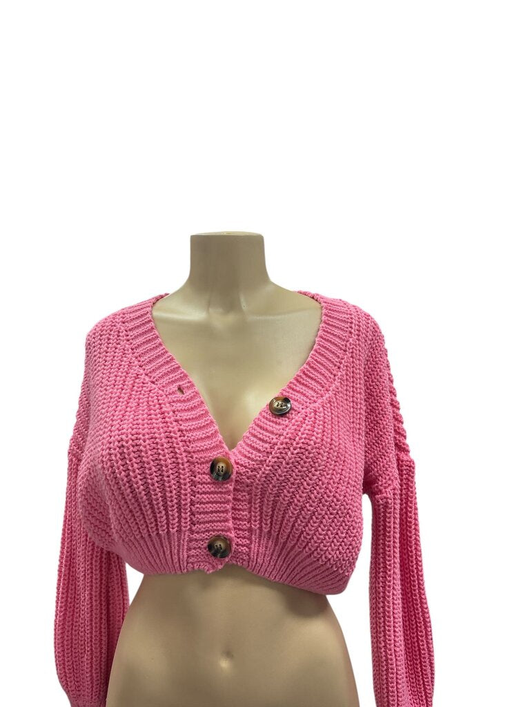 Pink (Med) Cropped Sweater