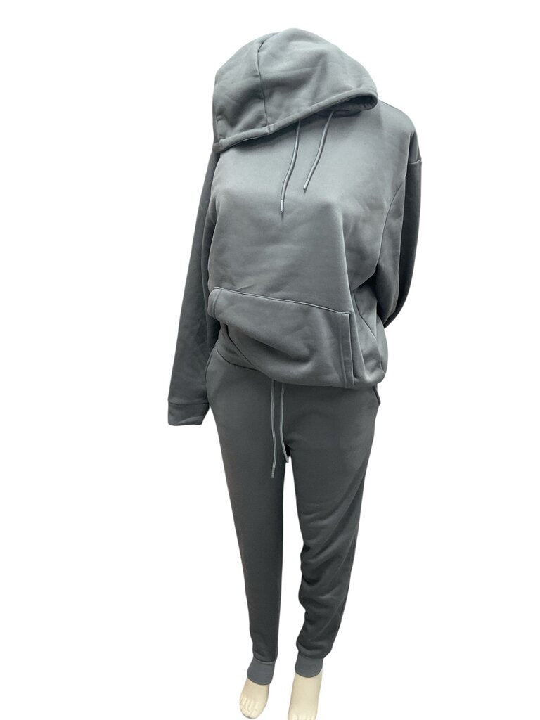 Threadbabe (Med) Grey Fleece Sweatpants Set