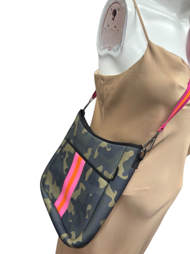 Threaded Pear Green Camo Crossbody Purse