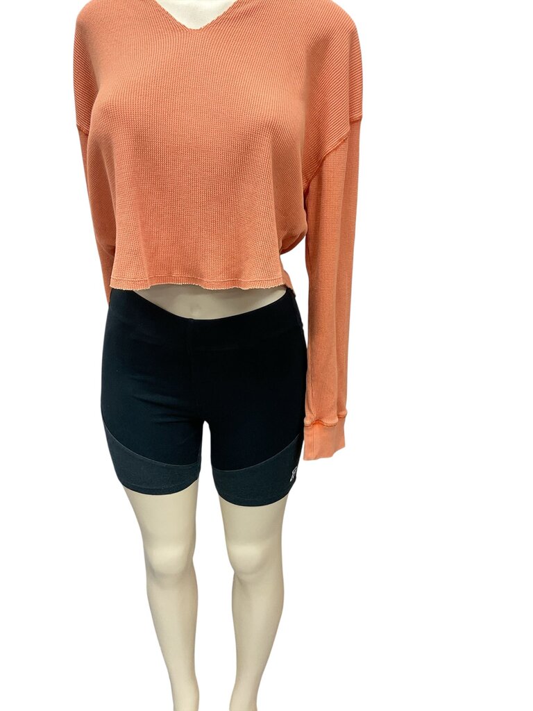 PINK (Med) Yoga Black and Grey Biker Shorts