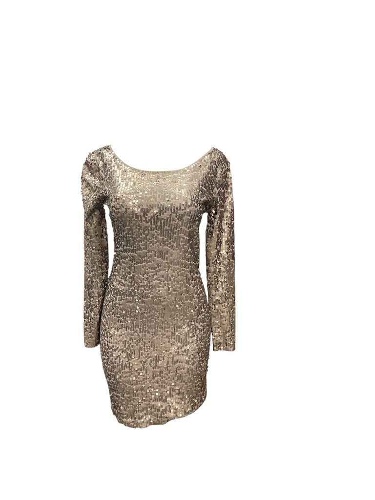 Moda (Med) International Gold Sequin Mini Dress