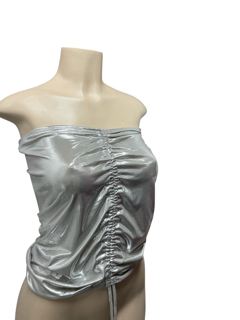 Silver (Med) Cinch Glass Glossy Skirt