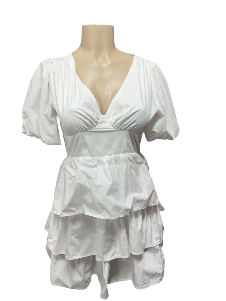 Forever (Small) White Ruffled Dress