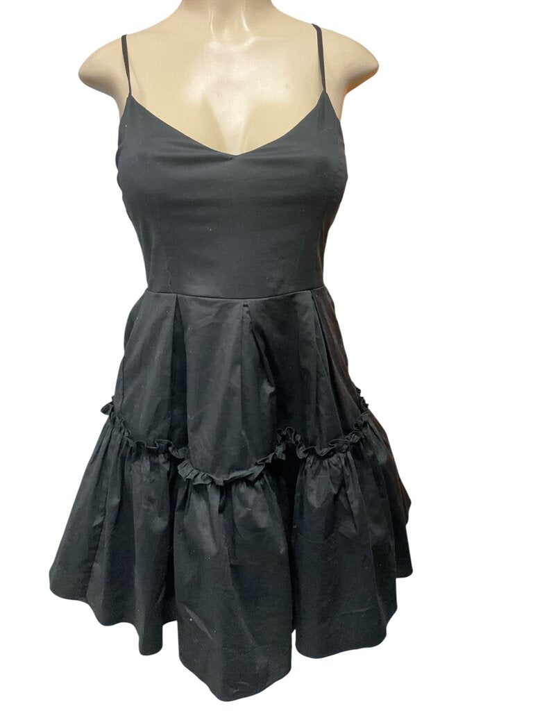 Forever (Small) 21 Black Ruffled Dress