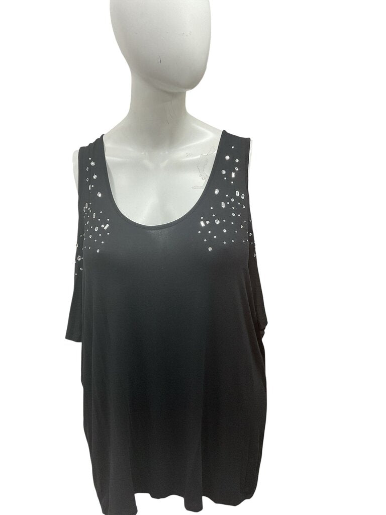 Romans (22/24) Black Tee w/Rhinestones
