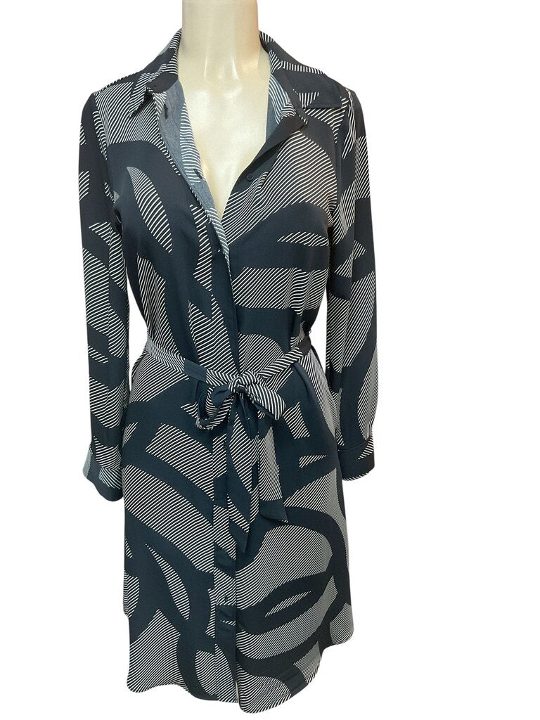 H and M (Small) Black and White Dress