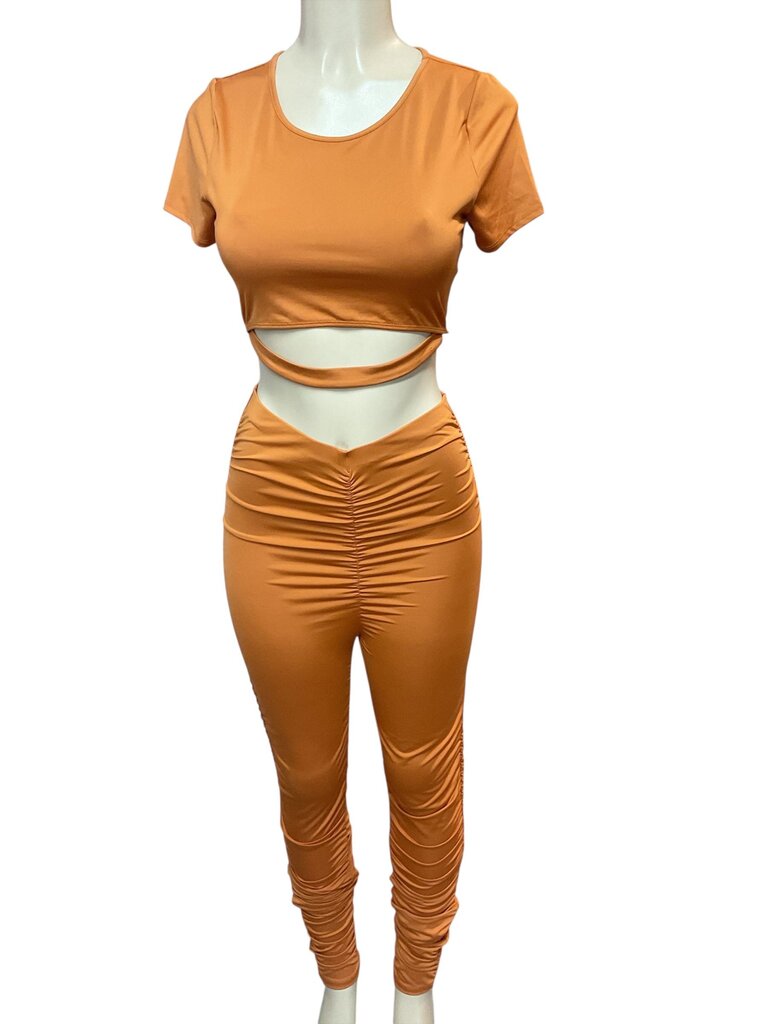 Love (Med) J Orange Two Piece Set