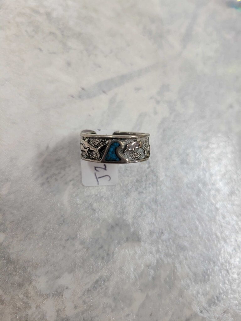 Sterling Silver Ring w/ Blue