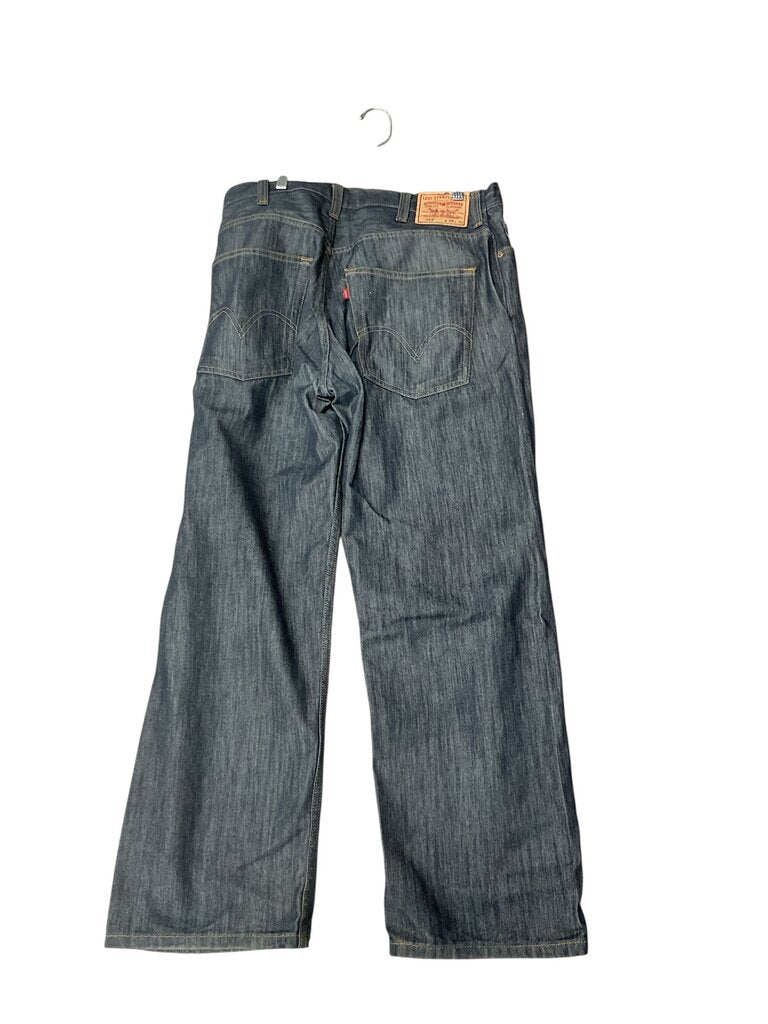 Levi dark wash loose straight jeans