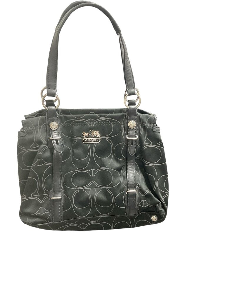 Coach Black monogram large tote bag