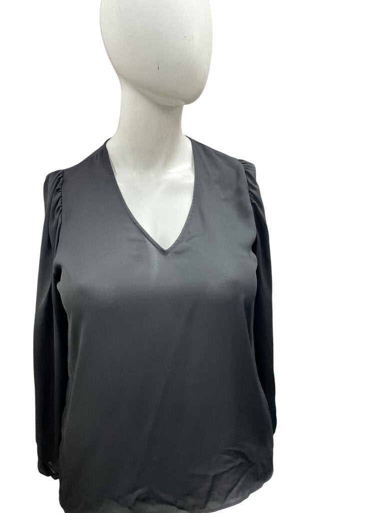 Ann Taylor sheer black long sleeve shirt
