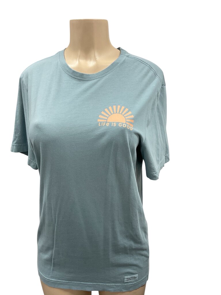 Life is good sunshine graphic blue tshirt