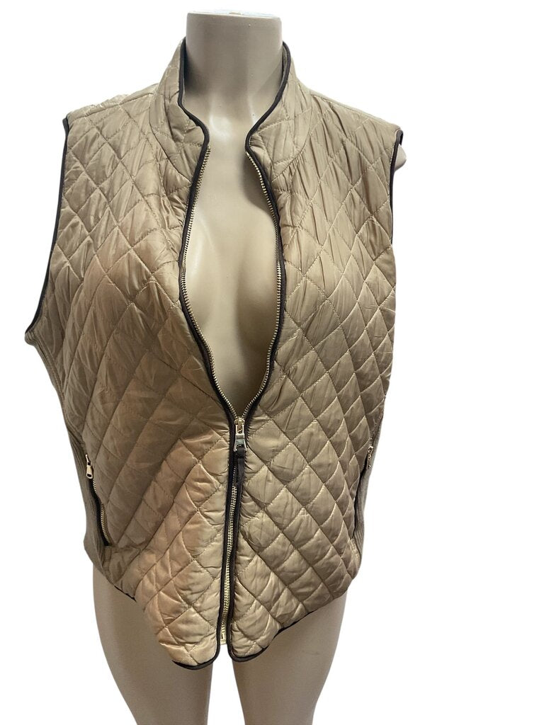 Rafaella (XL) Tan Light Puffer Vest