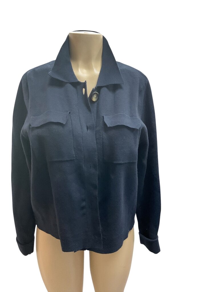 Tahari (Large) Blue Knit Cardigan