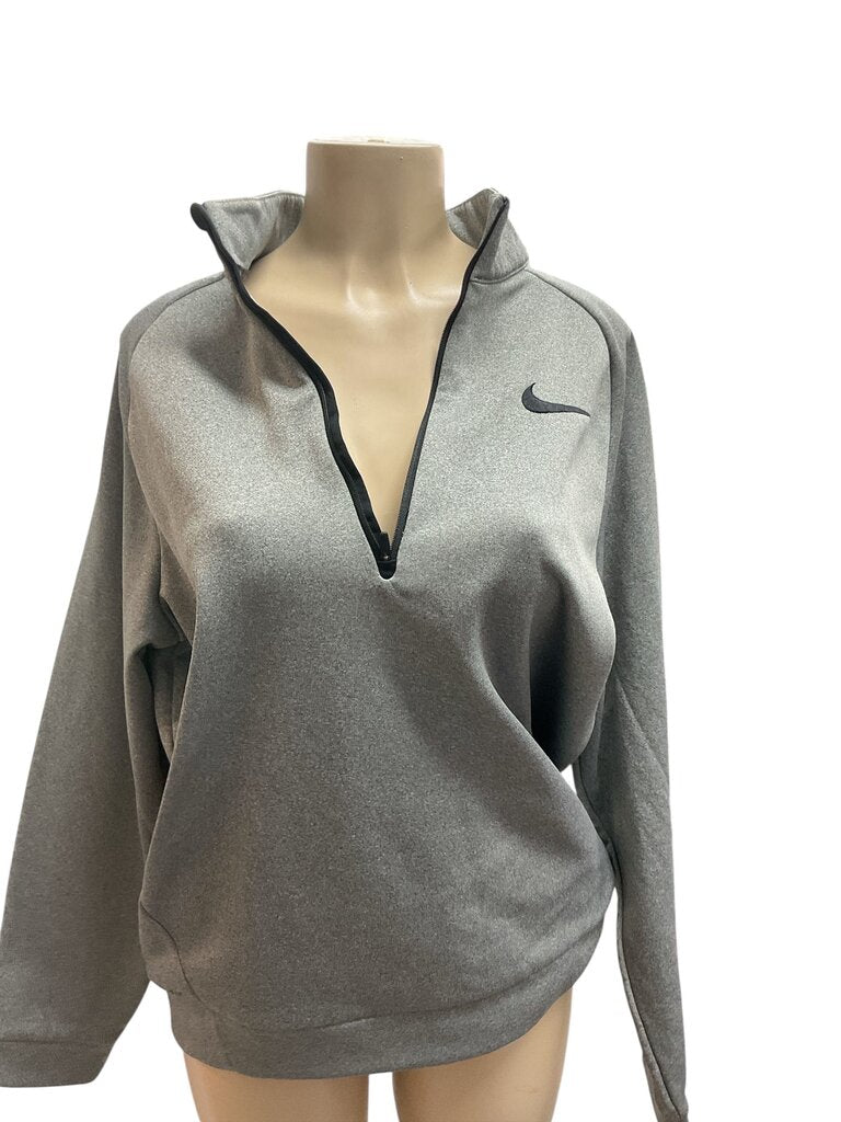Nike (Large) Dri Fit Grey Zippered Sweatshirt