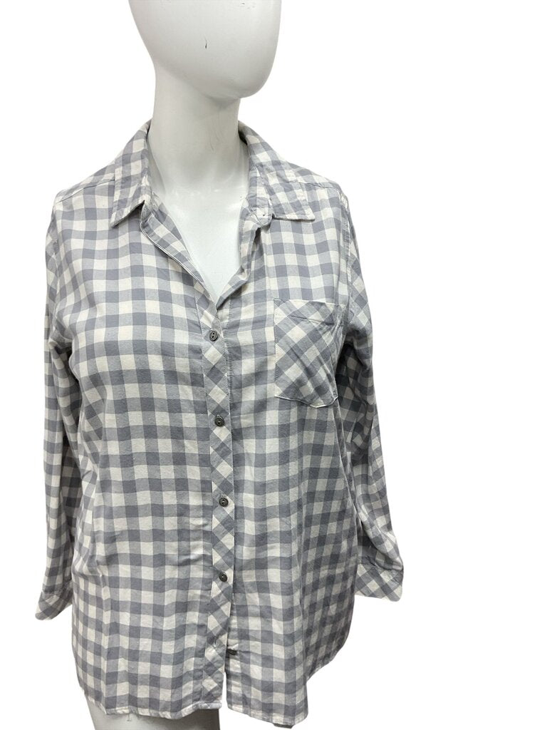 Sonoma (XXL) Grey and White Plaid Shirt